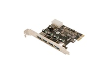 LogiLink USB 3.0 4-Port PCI Express Card - USB-adapter - PCIe 2.0 - USB 3.0 x 4