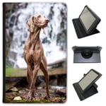 Fancy A Snuggle Weimaraner Ready For Hunt In Woods Universal Faux Leather Case Cover/Folio for the Samsung Galaxy Tab S 8.4