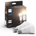 Philips Hue -smartlampa multipack, BT, White, E27, 2 st