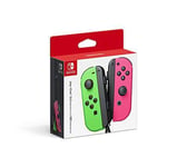 Genuine Nintendo Joy-Con (L) Neon Green / (R) neon Pink with Original Wall Paper