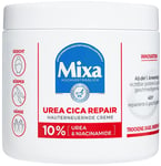 Mixa Urea Cica Repair+ Crème régénérante à l'urée et à la niacinamide pour peaux sèches, rugueuses et irrégulières, répare et lisse les soins hydratants pour le corps, les mains et le visage Urea Cica