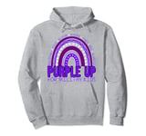 Purple Up For Military Kids Military Child Month USA Flag Pullover Hoodie
