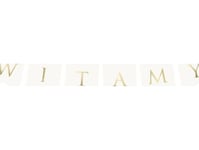 Party Deco Banner, Welcome, Vit, 80 Cm Universal