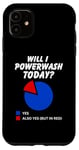 iPhone 11 Will I powerwash Today? Yes Sarcastic Pie Chart Power washer Case