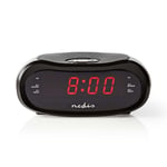 Nedis Digital vækkeur Radio | LED Display | Tidsprojektion | AM / FM | Snooze funktion | Sleep timer | Antal alarmer: 2 | Sort