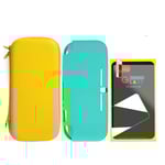 Mini bärbar, reseskyddande, Switch Lite-fodral - Förvaringsväska för Nintendo Yellow-blue case