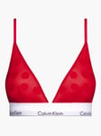 Calvin Klein Modern Cotton Unlined Triangle Bralette, Rouge