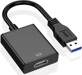 Cuque adaptateur HDMI vers VGA Mini convertisseur HDMI vers VGA HDMI 2 VGA  avec câble USB convertisseur adaptateur 1080P