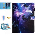 MOKASE Case for iPad 9th Generation 10.2 inch 2021, for iPad 8th 7th Generation 2020 2019 Case, Smart Sleep Wake Case with Stand Protective Cover for iPad 10.2 inch, Purple Butterfly