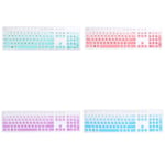UKCOCO Keyboard Cover Compatible for Dell KB216/KB216p KB216d / KM636 - Waterproof Keyboard Protector Silicone Cover Skin Compatible with Dell Optiplex 5250/3050/3240 (4PCS)