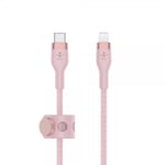 Belkin BOOST CHARGE USB-C to LTG_Braided Silicon 1m Rosa