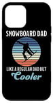 Coque pour iPhone 12 mini Snowboard Dad Cooler - Citation amusante pour papa