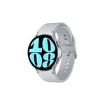 Samsung Galaxy Watch6 SM-R945FZSADBT smartklocka och träningsklocka 3,81 cm (1.5") OLED 44 mm Digital 480 x 480 pixlar Pekskärm 4G Silver Wi-Fi GPS