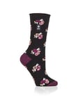 Heat Holders Murcia Core Ultra Lite Floral Socks - Black, Black, Women