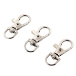 Vridbara Karbinhakar, Nyckelring Clips 10 delar Silver 1 cm