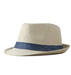 SDJYH Summer Straw Hat Small Top Hat Female Sun Protection Sun Hat British Retro Gentleman Jazz Hat