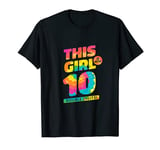 10th Birthday | This Girl Is Now Double Digits Colorful T-Shirt