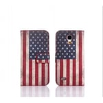 GC-case Plånboksfodral Samsung S4 Mini, Pu-läder, Usa Eller Uk Flagga Blå