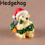1 Pc Christmas Doll Figurines Miniature Animal Resin Statue Hedgehog