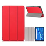 Lenovo Tab M10 FHD Plus simple tri-fold leather case - Red