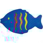 Halkmatta badkar, Blå Fisk  67x40 cm
