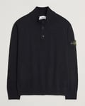Stone Island Knitted Geelong Wool Half Button Zip Black