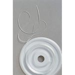 Hvid, flad, elastisk smykketråd Ø 0,5 mm, 30 meter