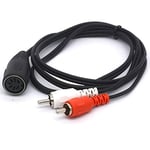 7 Pin Din Female to 2 RCA Male Audio Cable for Bang & Olufsen, Naim, Quad.Stereo Systems (1 meter)