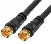 High Quality Antenne F-Kabel - 1 m - Sort