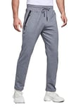 Tansozer Pantalon Jogging Homme Pantalon Survetement Homme Coton Sport Bas de Jogging Homme Pantalon Sudation Jogger Training Pants Pantalon Running Homme Gris XL
