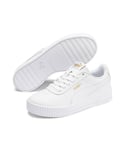 Puma Womens Carina Lux Trainers Sports Shoes - White Leather - Size UK 6.5