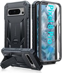 FNTCASE Coque pour Google Pixel 8-Pro: Antichoc Housse avec Support pour Pixel 8 Pro Shock-Absorption Case Cover Anti-Rayures Protection Militaire 360 Degrés Résistante Étui Bumper 6,7 Pouces