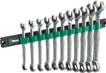 Wera 9630 Magnetic Rail 6000 Joker 1, Ring Ratchet Spanner Set - 05020014001