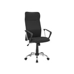 Rootz Ergonomic Office Chair - Skrivbordsstol - Arbetsstol - Justerbar i höjdled - Bekväm sits - Gungfunktion - Svart - Stålram - Skumstoppning - Poly