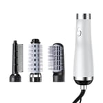 (White)3 In 1 Hot Air Brush Hair Dryer And Brush Hair Curler SG5