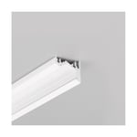 2m aluprofil CORNER10 BC/UX - Vitlackerad, hörn, LED-skena