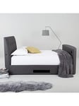 Very Home Avelon Fabric Side Lift Ottoman Storage Tv Bed With Bluetooth, Usb Chargers Mattress Options (Buy And Save!) - Bed Frame Only
