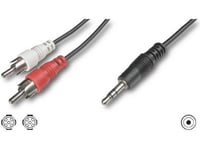 Kabel Techly Jack 3.5Mm - Rca (Cinch) X2 0.5M Czarny (504402)