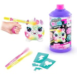 Canal Toys Airbrush Mini Surprise Plush to Customise with Pens and Stencils, 1-Pack Neon-AIR 020, Blanc