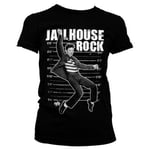 Hybris Elvis Presley - Jailhouse Rock Girly Tee (Svart,M)