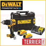 DeWALT DCD805E2T-GB 18V XR POWERSTACK Brushless Combi Hammer Drill Driver Kit