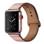 Apple Watch 38mm Läderarmband  -  Rosa (Färg: Rosa)