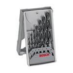 Bosch Professional 7 pces. Kit de forets à bois hélicoïdaux (pour bois tendre et dur, Ø 3-10 mm, accessoires perceuse-visseuse et support de perçage)