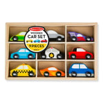 Wooden Cars Set - 9 Pieces in Wooden Tray, Age 3+ Melissa & Doug 13178