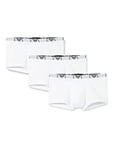 Emporio Armani Men's 3pack Trunk Boxer Shorts, White, L UK