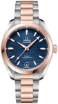 Omega 220.20.34.20.03.001 Seamaster Aqua Terra 150M Blå/18 karat rosa guld Ø3434
