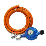 S&M 322150 Kit régulateur de gaz pour Bouteille de Butane de Camping + Tube 1,5 m + 2 rondelles