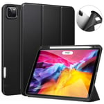 ZtotopCase for New iPad Pro 11 2020 Case with Pencil Holder, Support iPad 2nd Pencil Charging & Pair, Auto Sleep/Wake, Full Body Protective Rugged Shockproof Case for iPad Pro 11 2020 - Black