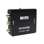Adaptateur Composite Hd 1080p Rca Av vers Hdmi, convertisseur Av2hdmi, cable Audio-vid¿¿o, adaptateur Cvbs Av avec cable Usb noir