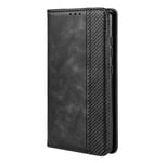 VGANA Wallet Case for Xiaomi Poco X3 NFC/Xiaomi Poco X3 Pro, Retro Embossed Premium Leather Filp Cover. Black